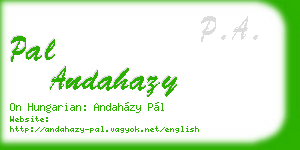 pal andahazy business card